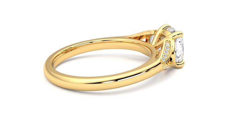 Taylor & Hart Luna Cushion Engagement Ring 360 degree image 11