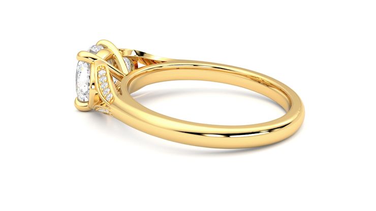 Taylor & Hart Luna Cushion Engagement Ring 360 degree image 19
