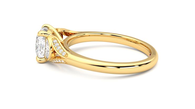 Taylor & Hart Luna Cushion Engagement Ring 360 degree image 20