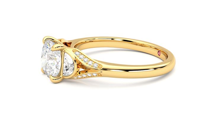 Taylor & Hart Luna Cushion Engagement Ring 360 degree image 22