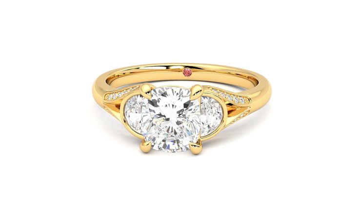 Taylor & Hart Luna Cushion Engagement Ring 360 degree image 28