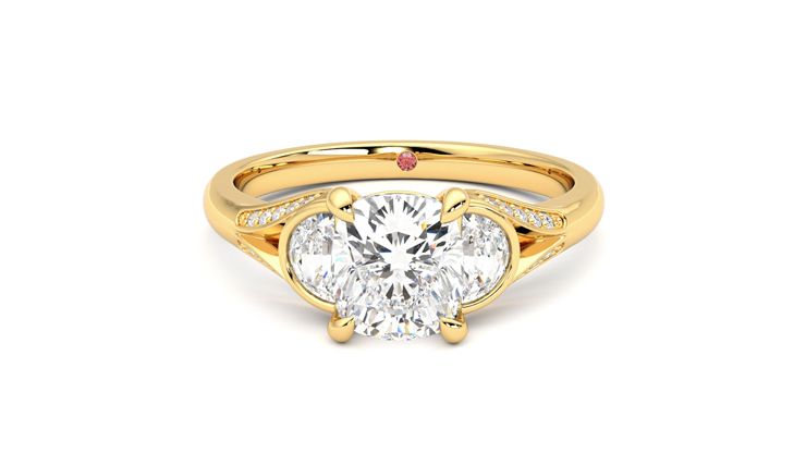 Taylor & Hart Luna Cushion Engagement Ring 360 degree image 29