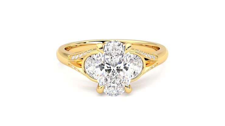 Taylor & Hart Luna Oval Engagement Ring 360 degree image 1