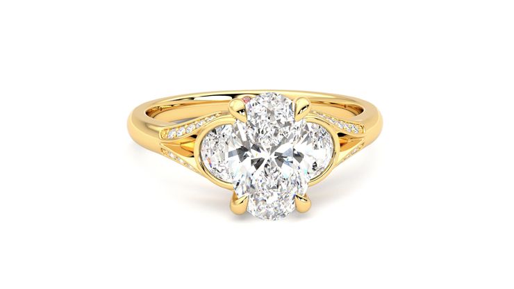 Taylor & Hart Luna Oval Engagement Ring 360 degree image 2