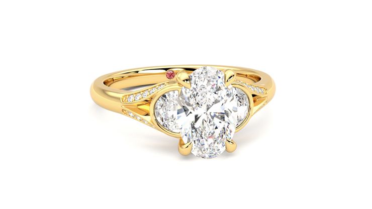 Taylor & Hart Luna Oval Engagement Ring 360 degree image 3
