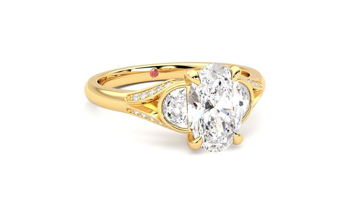 Taylor & Hart Luna Oval Engagement Ring 360 degree image 4