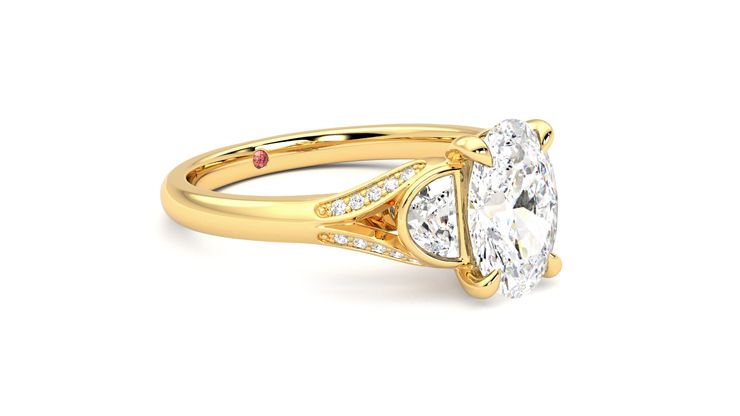 Taylor & Hart Luna Oval Engagement Ring 360 degree image 6