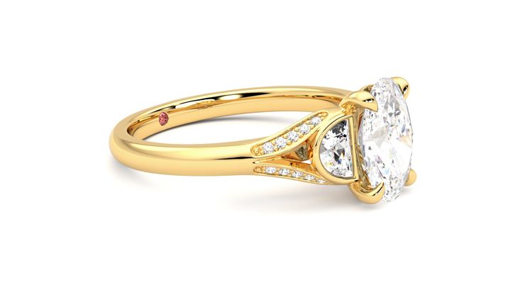 Taylor & Hart Luna Oval Engagement Ring 360 degree image 7