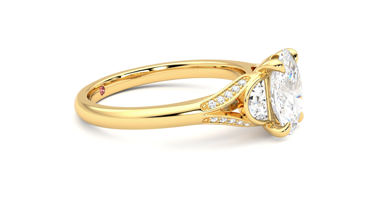 Taylor & Hart Luna Oval Engagement Ring 360 degree image 8