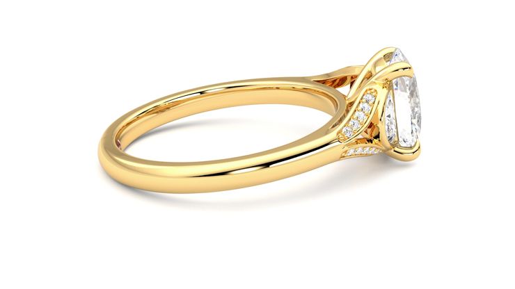 Taylor & Hart Luna Oval Engagement Ring 360 degree image 10