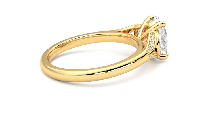 Taylor & Hart Luna Oval Engagement Ring 360 degree image 11