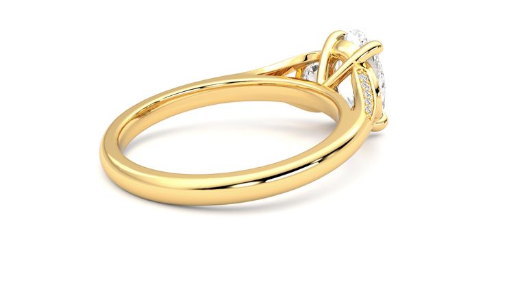 Taylor & Hart Luna Oval Engagement Ring 360 degree image 12