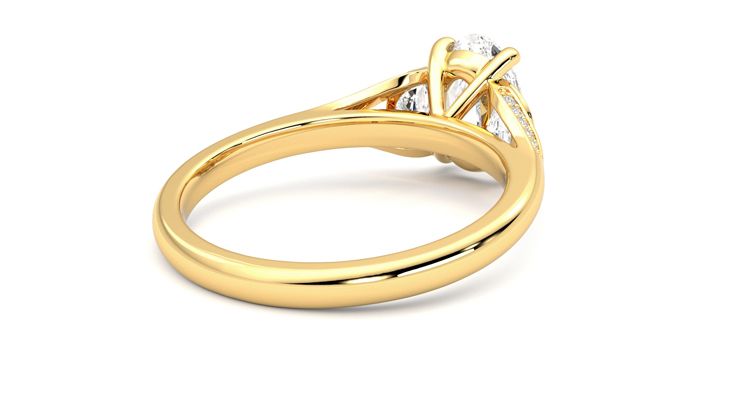 Taylor & Hart Luna Oval Engagement Ring 360 degree image 13
