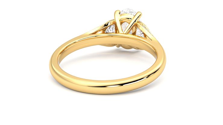 Taylor & Hart Luna Oval Engagement Ring 360 degree image 14