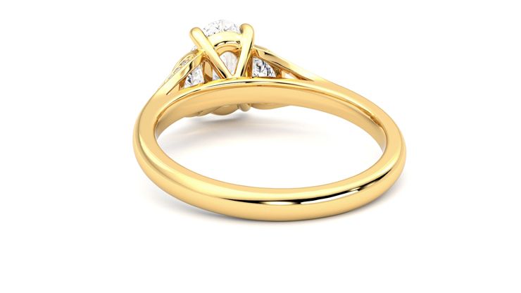 Taylor & Hart Luna Oval Engagement Ring 360 degree image 16