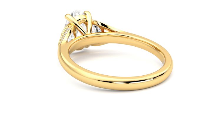Taylor & Hart Luna Oval Engagement Ring 360 degree image 17
