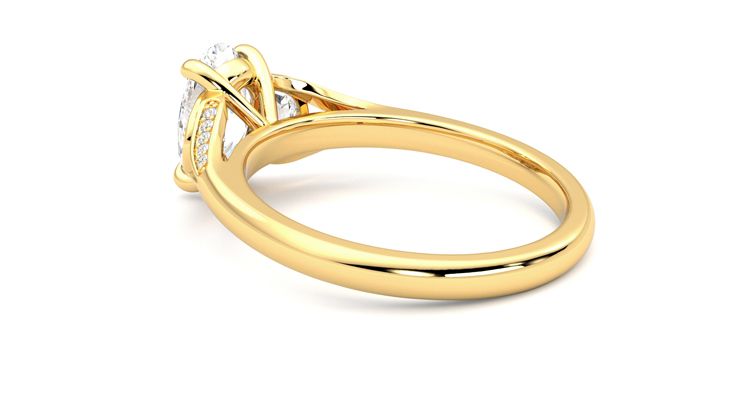 Taylor & Hart Luna Oval Engagement Ring 360 degree image 18