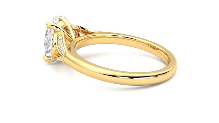 Taylor & Hart Luna Oval Engagement Ring 360 degree image 19