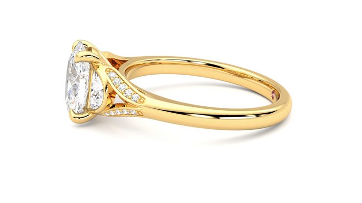 Taylor & Hart Luna Oval Engagement Ring 360 degree image 21