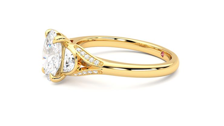 Taylor & Hart Luna Oval Engagement Ring 360 degree image 22