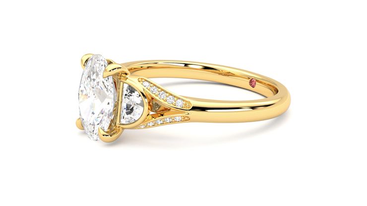 Taylor & Hart Luna Oval Engagement Ring 360 degree image 23