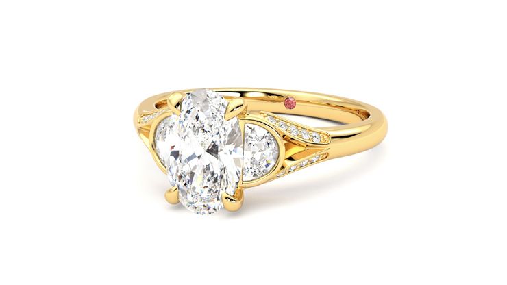 Taylor & Hart Luna Oval Engagement Ring 360 degree image 26