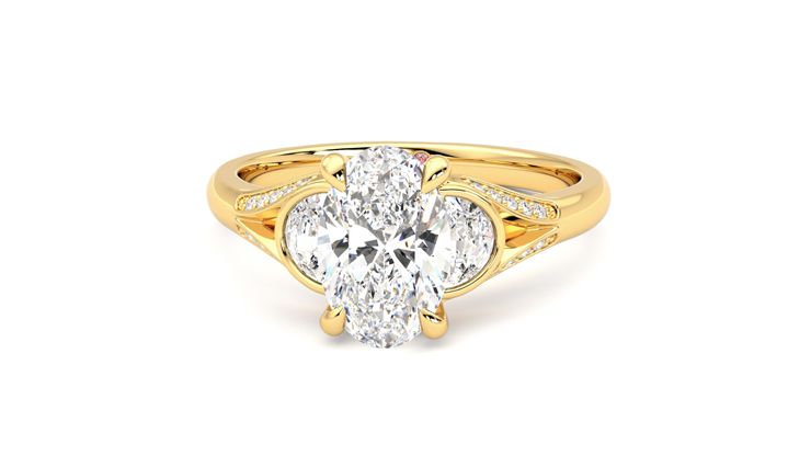 Taylor & Hart Luna Oval Engagement Ring 360 degree image 28