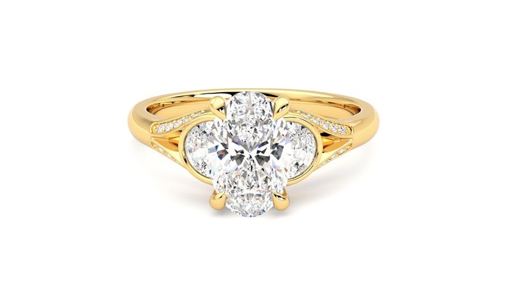 Taylor & Hart Luna Oval Engagement Ring 360 degree image 29