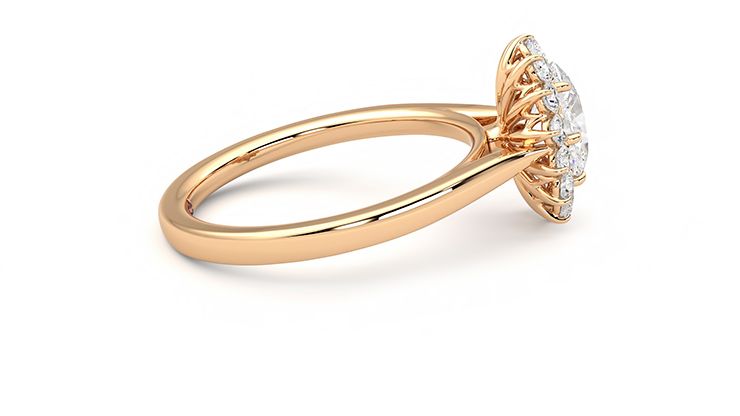 Taylor & Hart Lyra Oval Engagement Ring 360 degree image 10