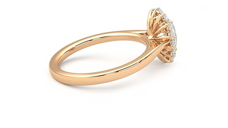 Taylor & Hart Lyra Oval Engagement Ring 360 degree image 11