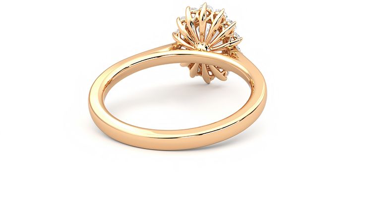 Taylor & Hart Lyra Oval Engagement Ring 360 degree image 14