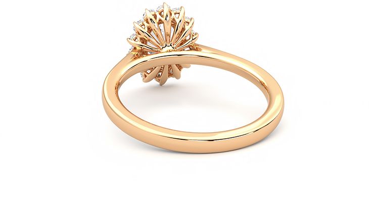 Taylor & Hart Lyra Oval Engagement Ring 360 degree image 16