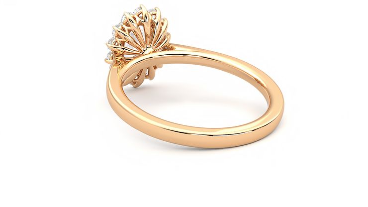 Taylor & Hart Lyra Oval Engagement Ring 360 degree image 17
