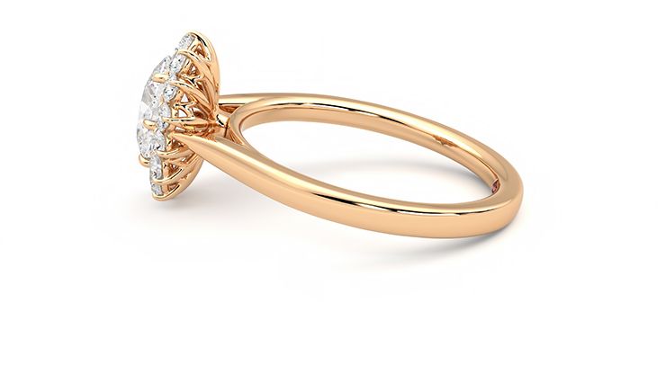 Taylor & Hart Lyra Oval Engagement Ring 360 degree image 20