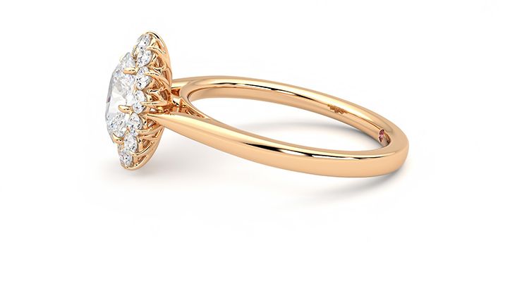 Taylor & Hart Lyra Oval Engagement Ring 360 degree image 21