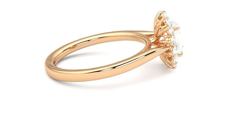 Taylor & Hart Lyra Round Engagement Ring 360 degree image 10