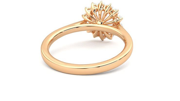 Taylor & Hart Lyra Round Engagement Ring 360 degree image 14
