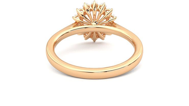Taylor & Hart Lyra Round Engagement Ring 360 degree image 15