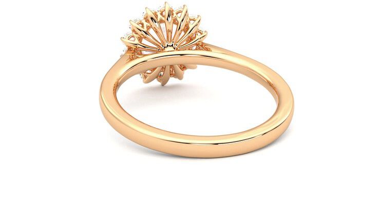 Taylor & Hart Lyra Round Engagement Ring 360 degree image 16