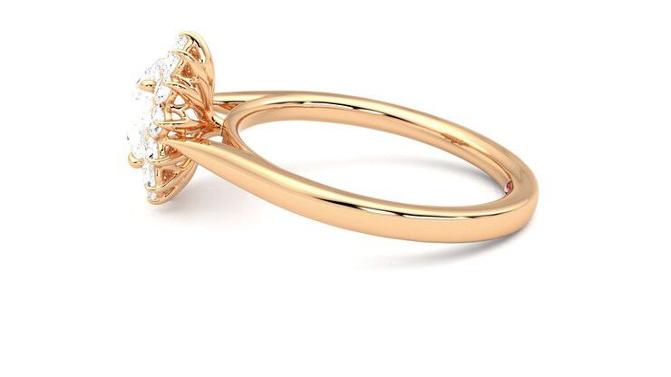 Taylor & Hart Lyra Round Engagement Ring 360 degree image 20