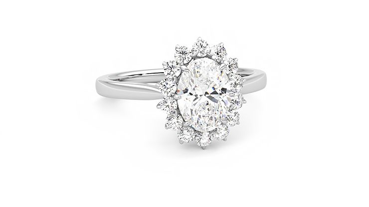 Taylor & Hart Lyra Oval Engagement Ring 360 degree image 3