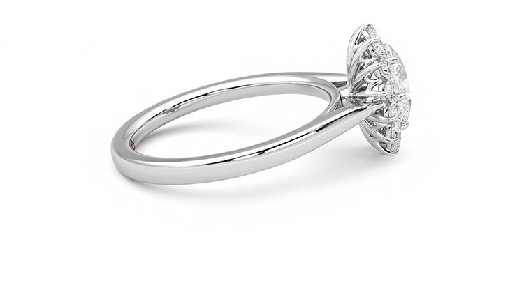 Taylor & Hart Lyra Oval Engagement Ring 360 degree image 10