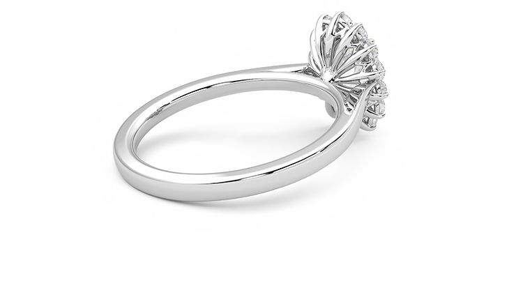 Taylor & Hart Lyra Oval Engagement Ring 360 degree image 12