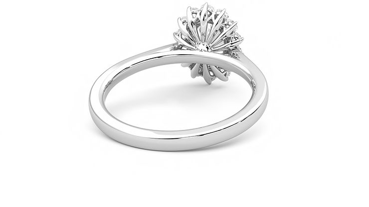 Taylor & Hart Lyra Oval Engagement Ring 360 degree image 14