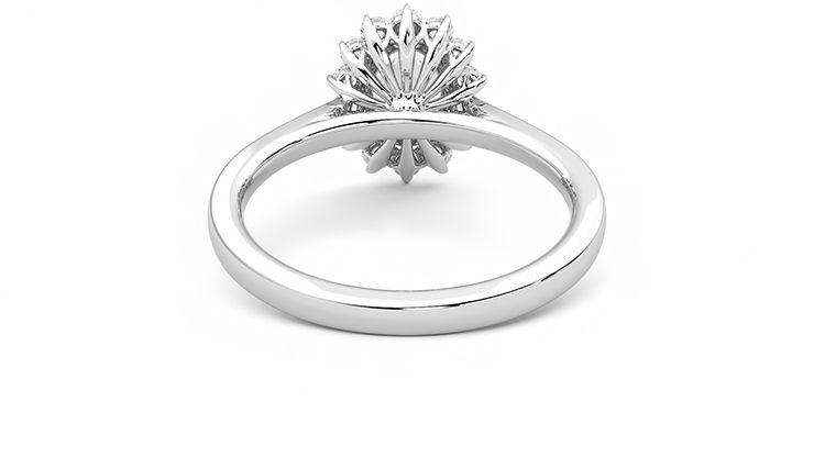 Taylor & Hart Lyra Oval Engagement Ring 360 degree image 15