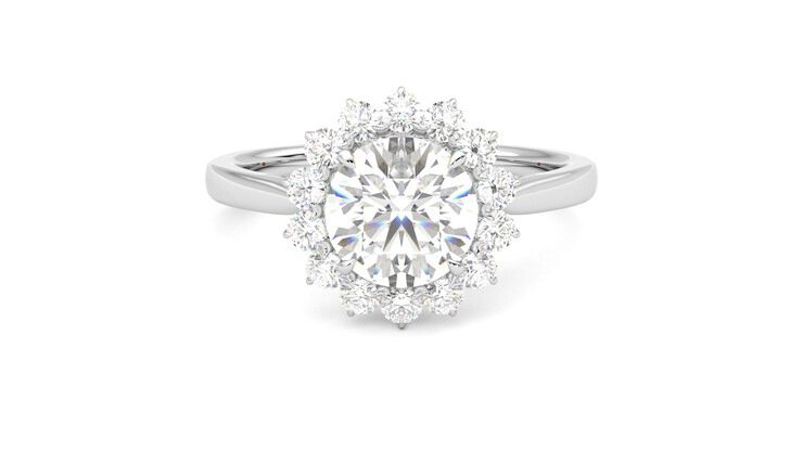 Taylor & Hart Lyra Round Engagement Ring 360 degree image 0