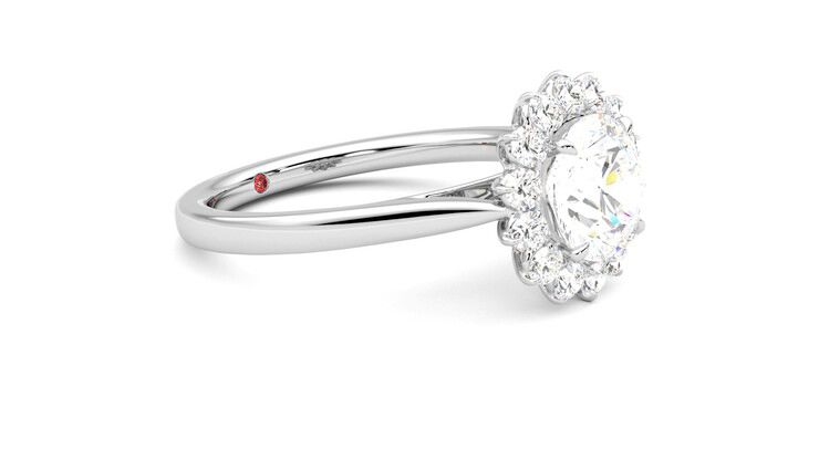Taylor & Hart Lyra Round Engagement Ring 360 degree image 7