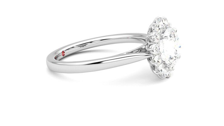 Taylor & Hart Lyra Round Engagement Ring 360 degree image 8