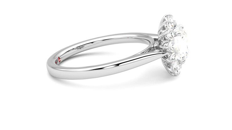 Taylor & Hart Lyra Round Engagement Ring 360 degree image 9
