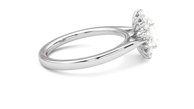 Taylor & Hart Lyra Round Engagement Ring 360 degree image 10